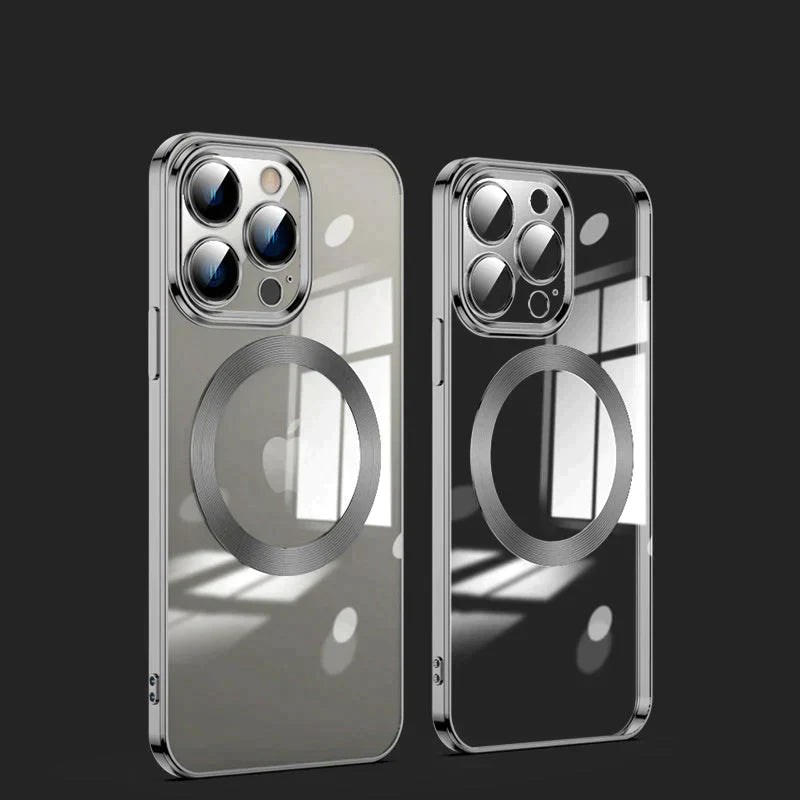 iPhone 12 Pro Max Luxury Plating Transparent MagSafe Case
