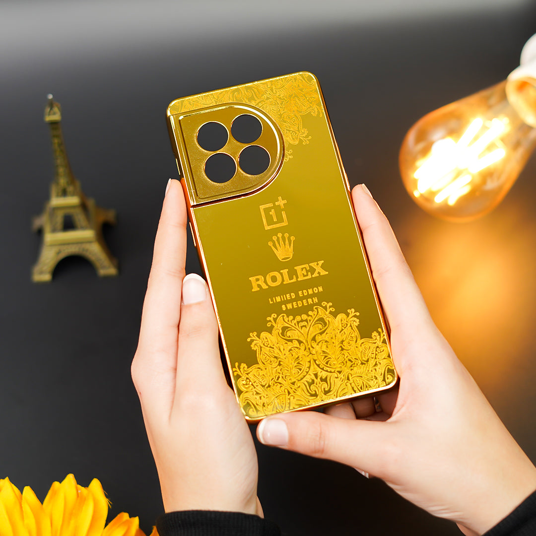 Radiant Gold Crafted Luxury Metal Case - OnePlus