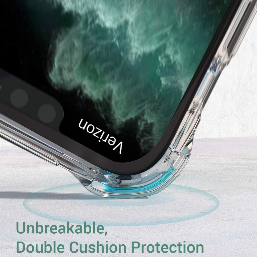 iPhone 11 Pro Max Anti Knock Clear Case With Tempered Glass