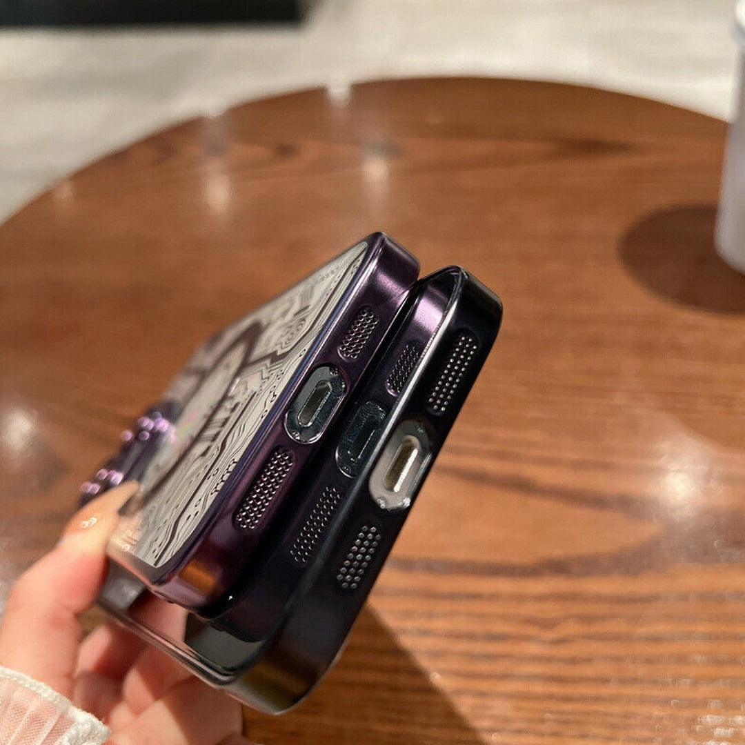 iPhone 13 Pro Max Electroplated Clock Pattern Case