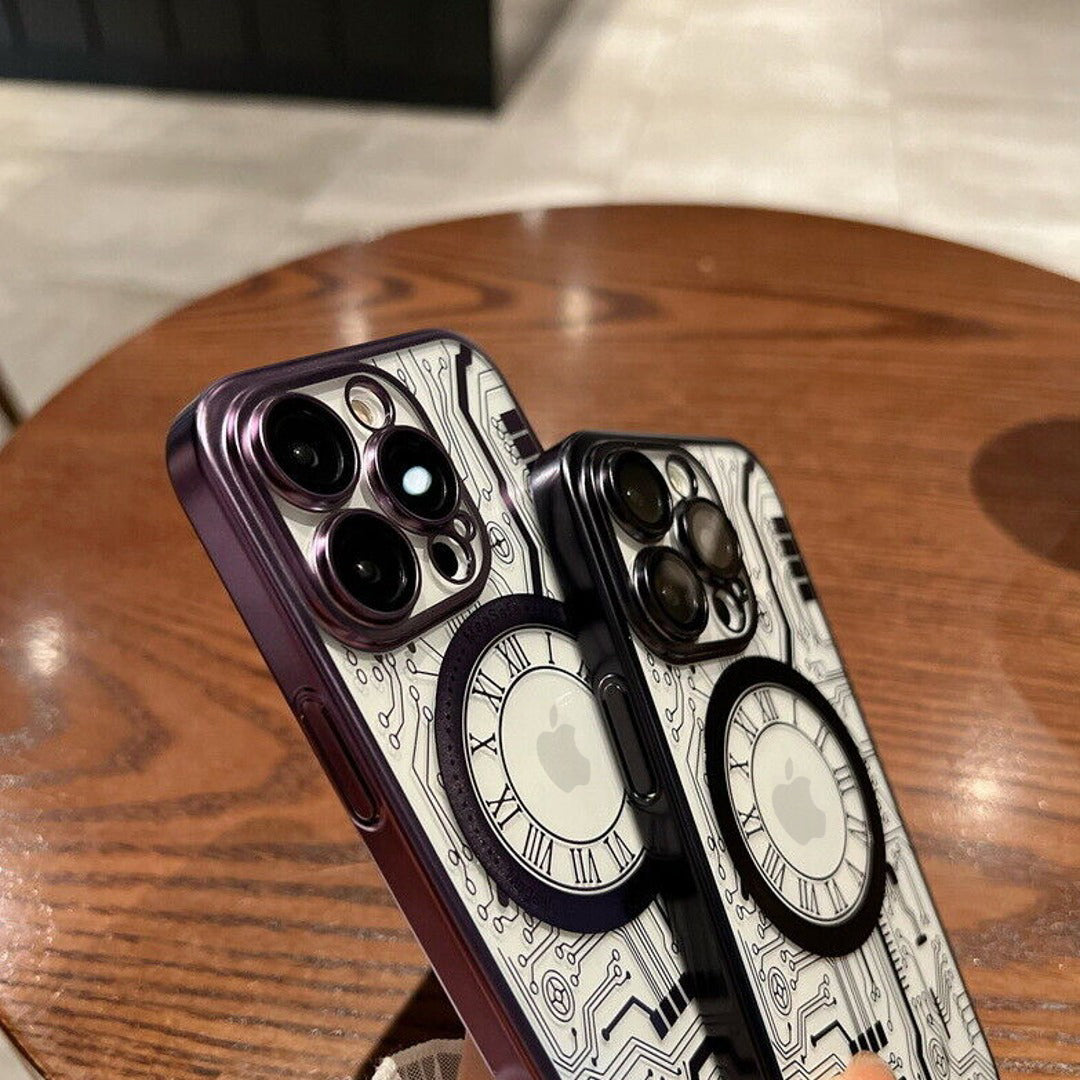 iPhone 13 Electroplated Clock Pattern Case