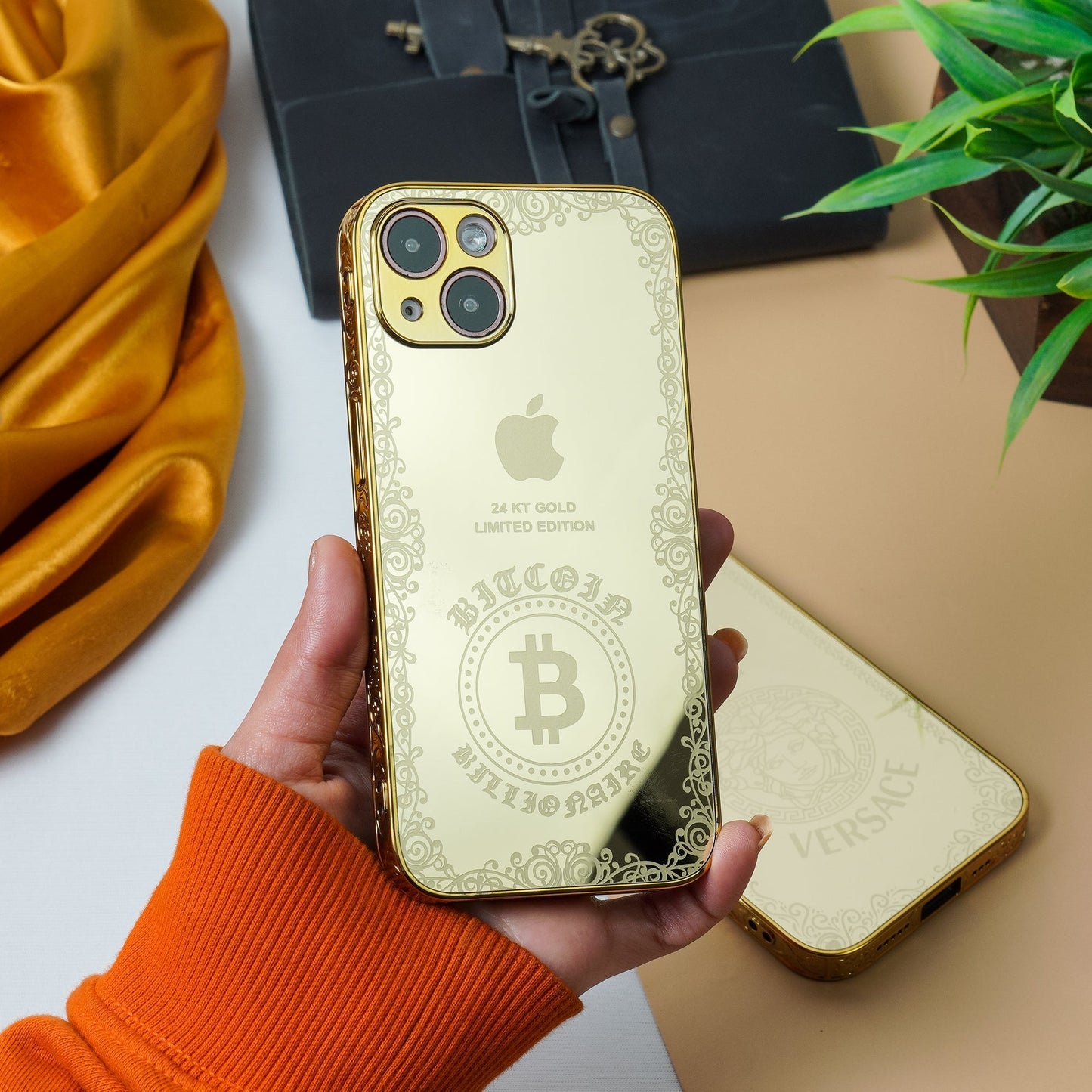 iPhone 13 Pro Max Crafted Gold Luxurious Camera Protective Case