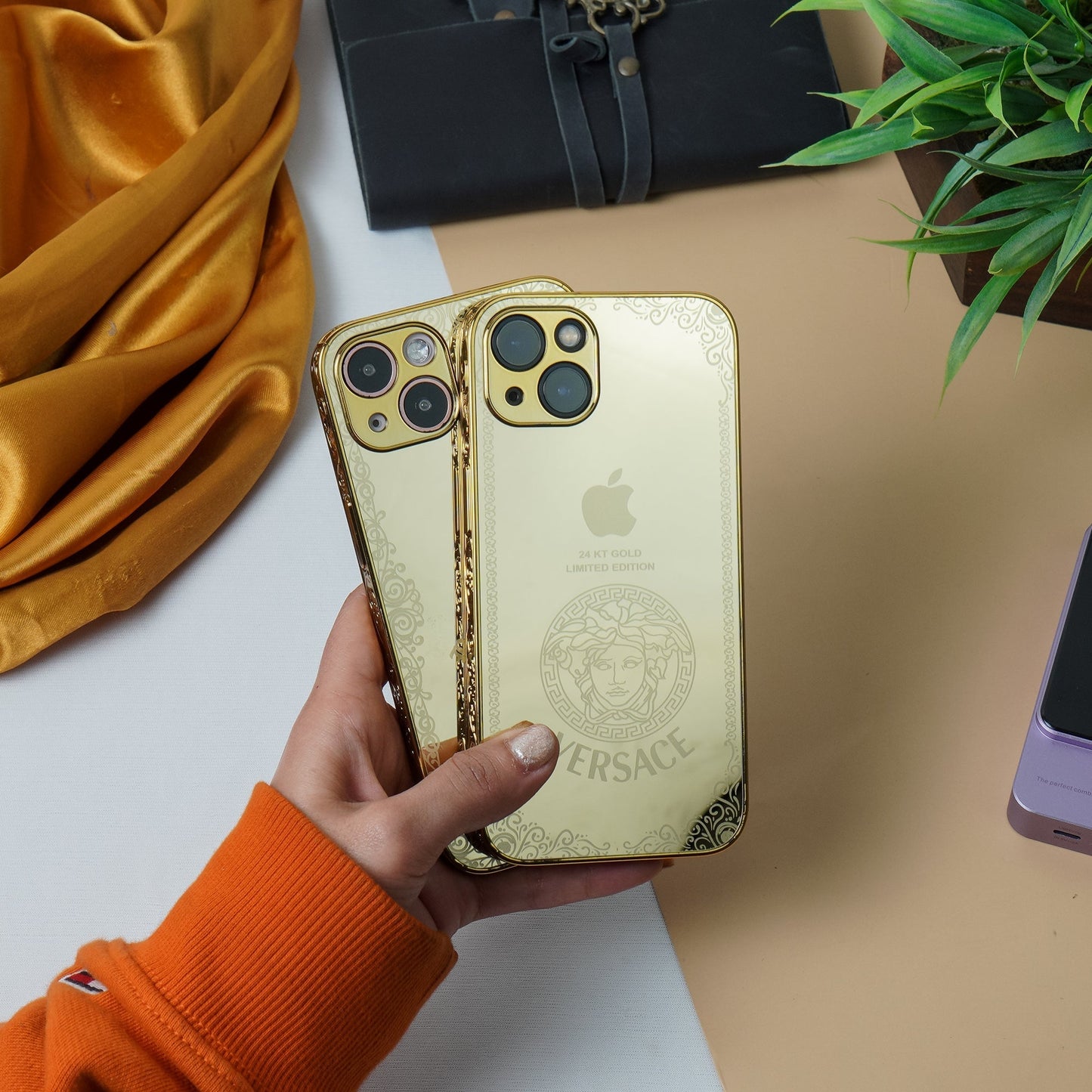 iPhone 13 Pro Max Crafted Gold Luxurious Camera Protective Case