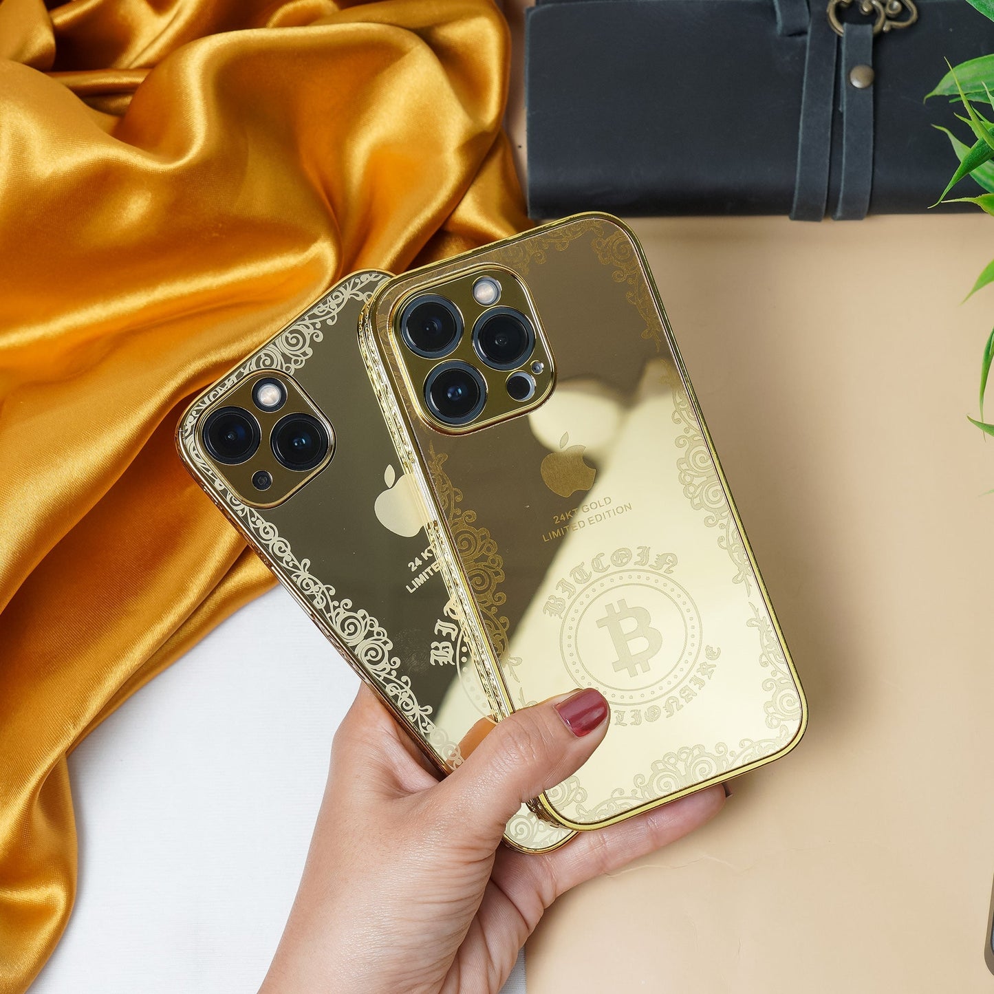 iPhone 13 Pro Max Crafted Gold Luxurious Camera Protective Case