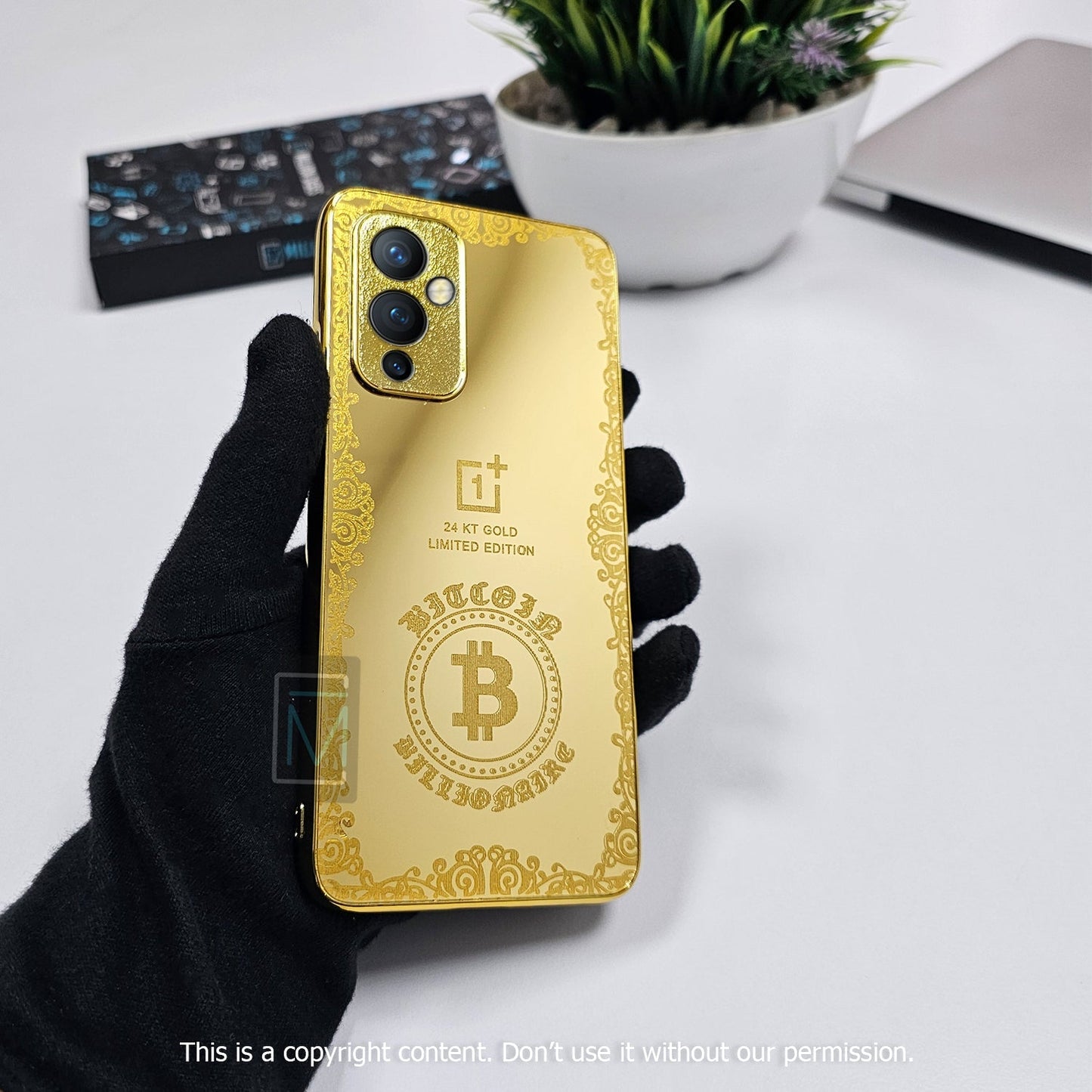 OnePlus 10T Crafted Gold Luxurious Camera Protective Case