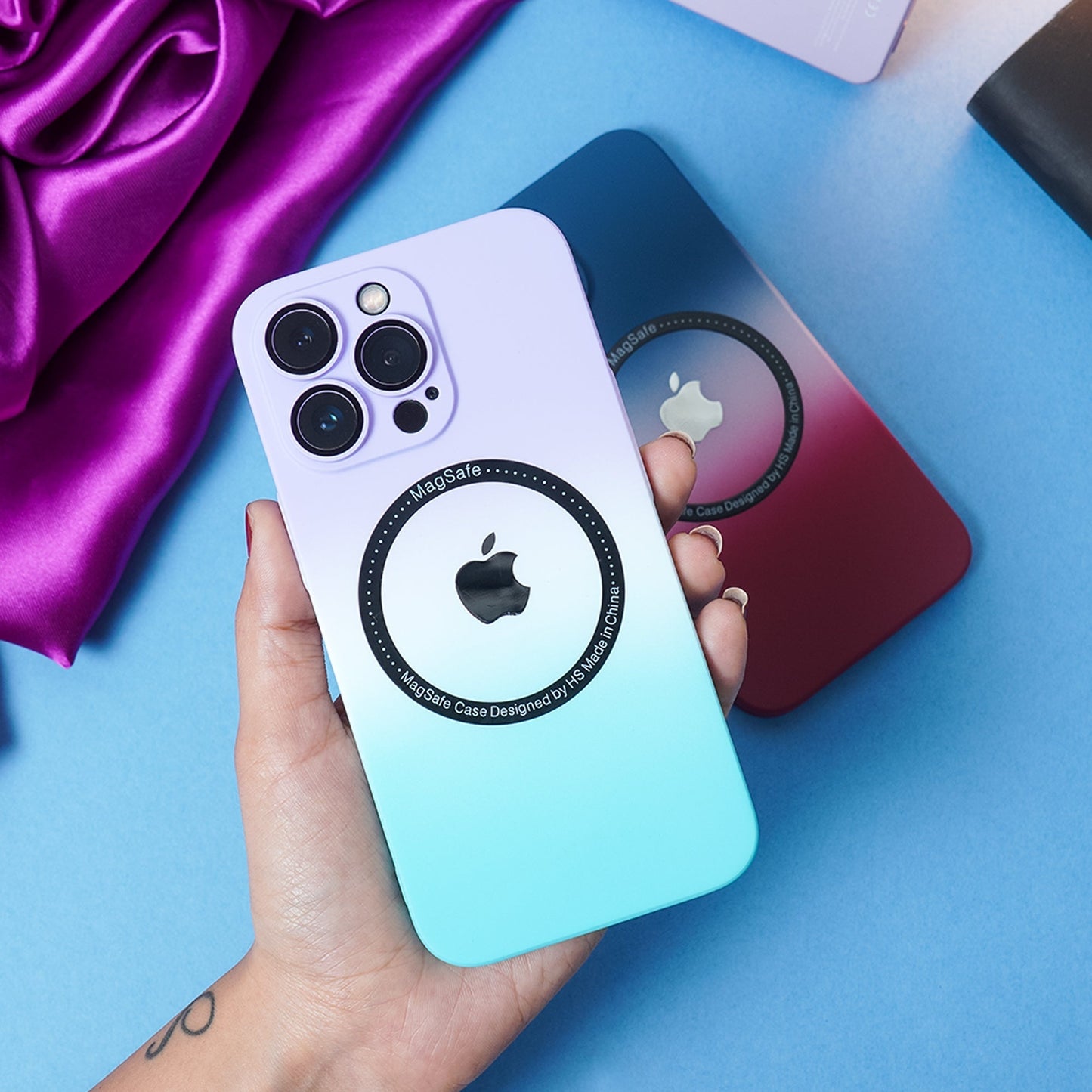 iPhone 13 Pro Gradient Matte MagSafe With Logo Case
