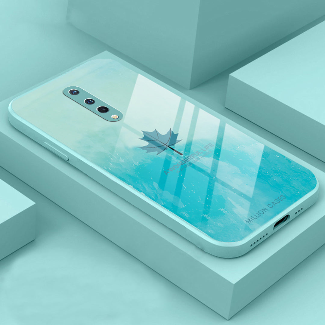 OnePlus 7T Pro Watercolor Mapple Leaf Glass Case
