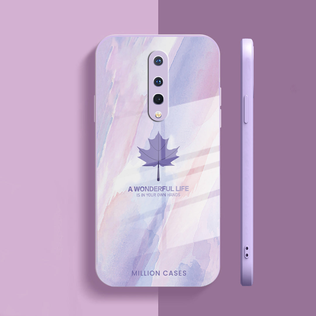 OnePlus 7T Pro Watercolor Mapple Leaf Glass Case