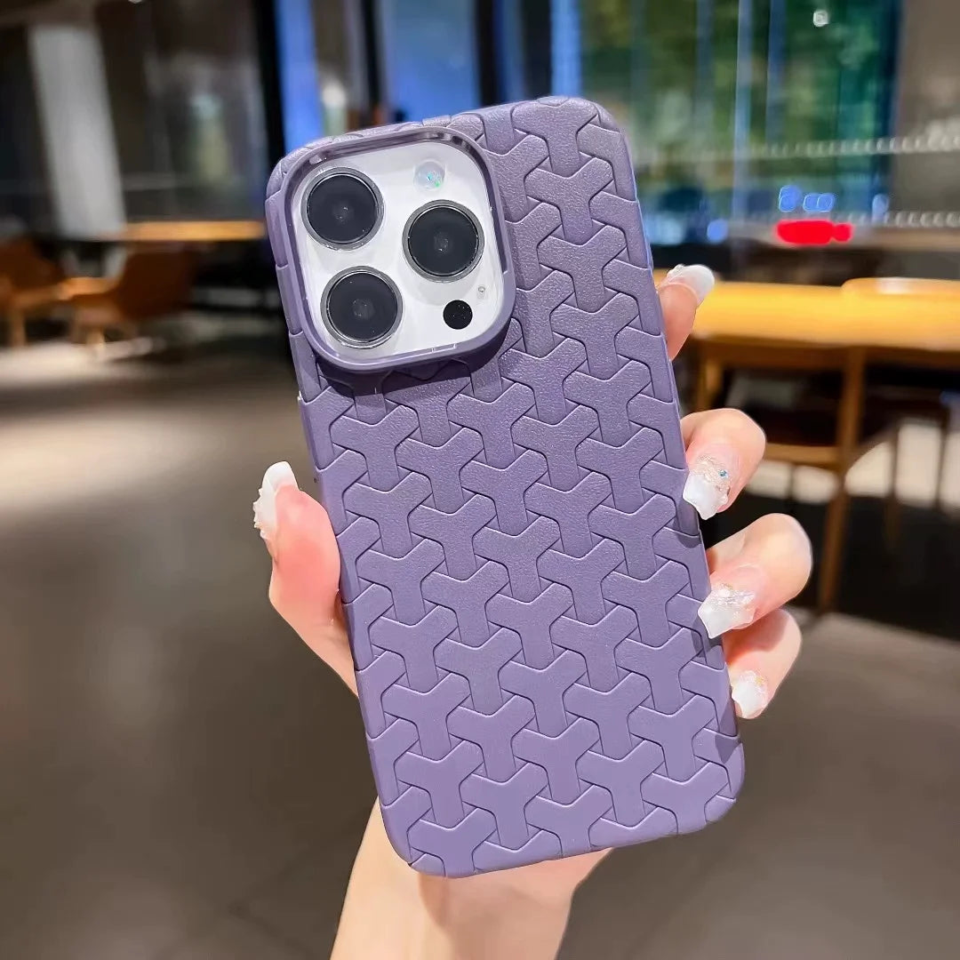 Dissipate Heat Woven Pattern Case - iPhone