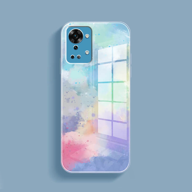 Watercolor Splatter Glass Back Case - OnePlus