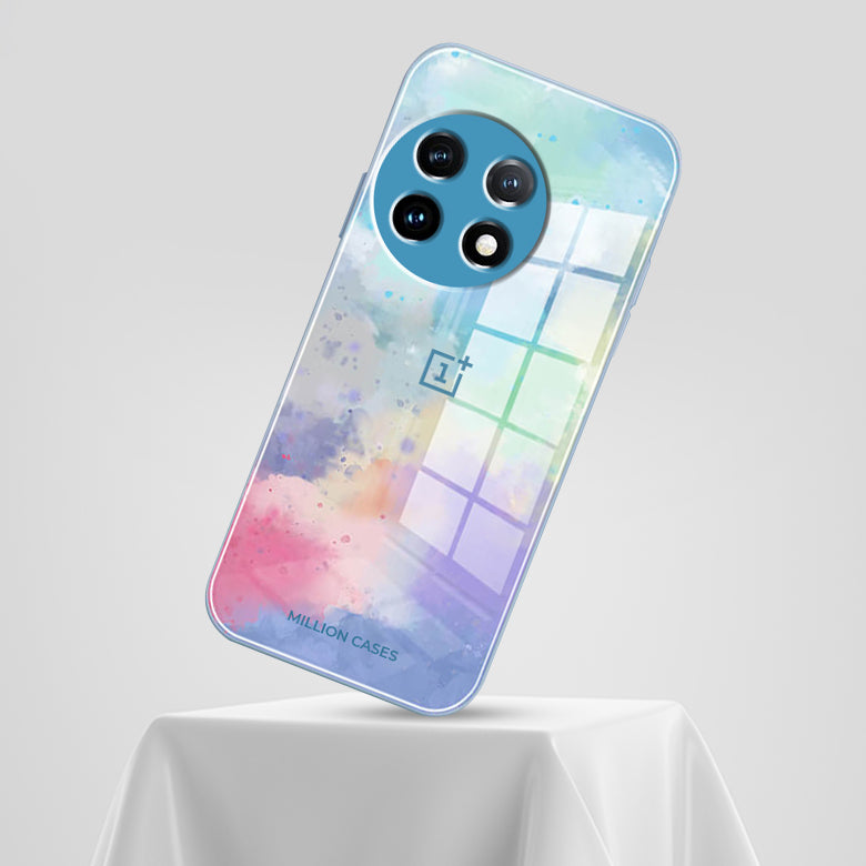 Watercolor Splatter Glass Back Case - OnePlus