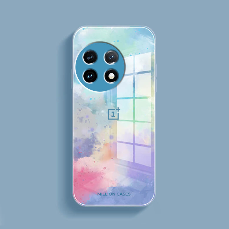Watercolor Splatter Glass Back Case - OnePlus