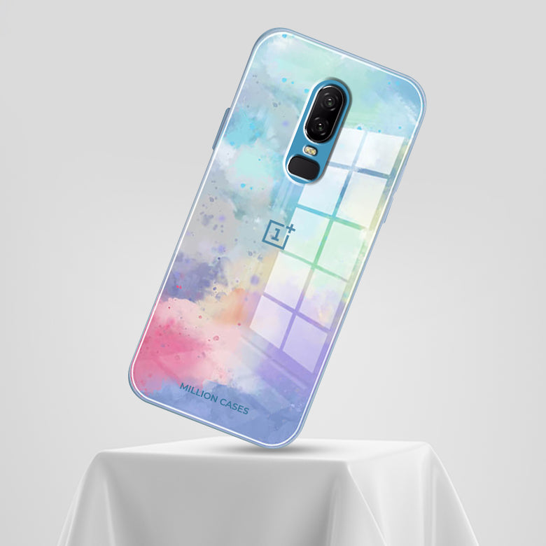 Watercolor Splatter Glass Back Case - OnePlus