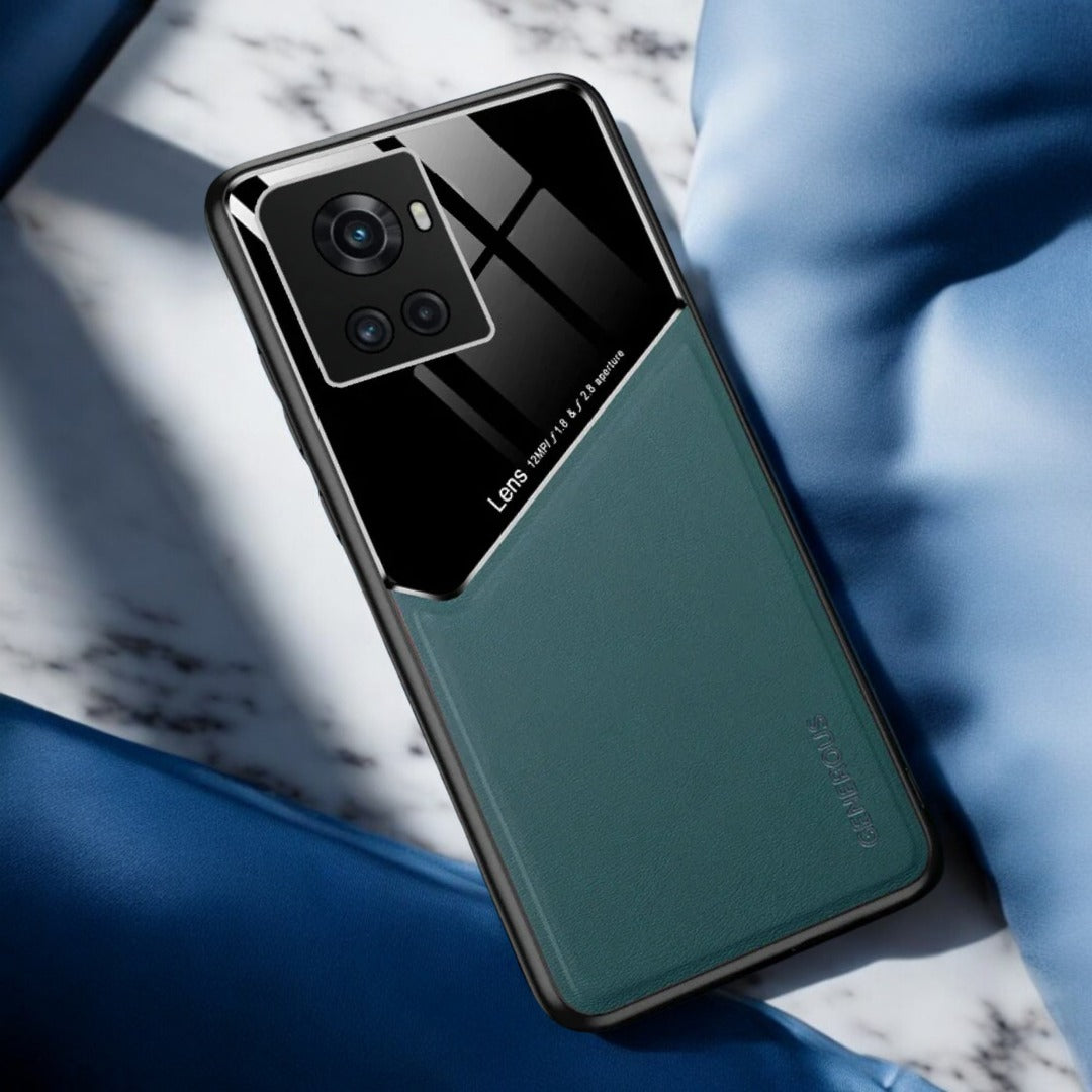 OnePlus 10 Series Vintage Leather Magnetic Holder Case - OnePlus