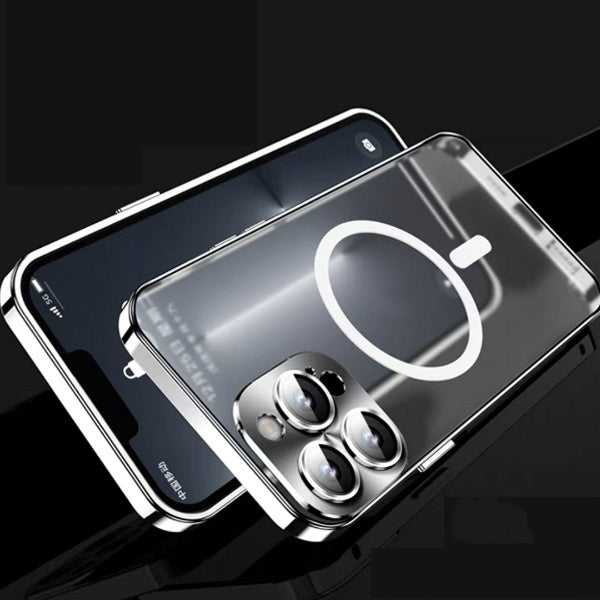 iPhone 14 Series Frosted Glass Magsafe Edition Magnetic Bumper Case