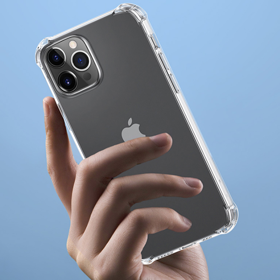 iPhone 11 Pro Max Anti Knock Clear Case With Tempered Glass