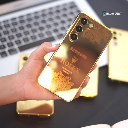Galaxy S21 FE Crafted Gold Luxurious Camera Protective Case
