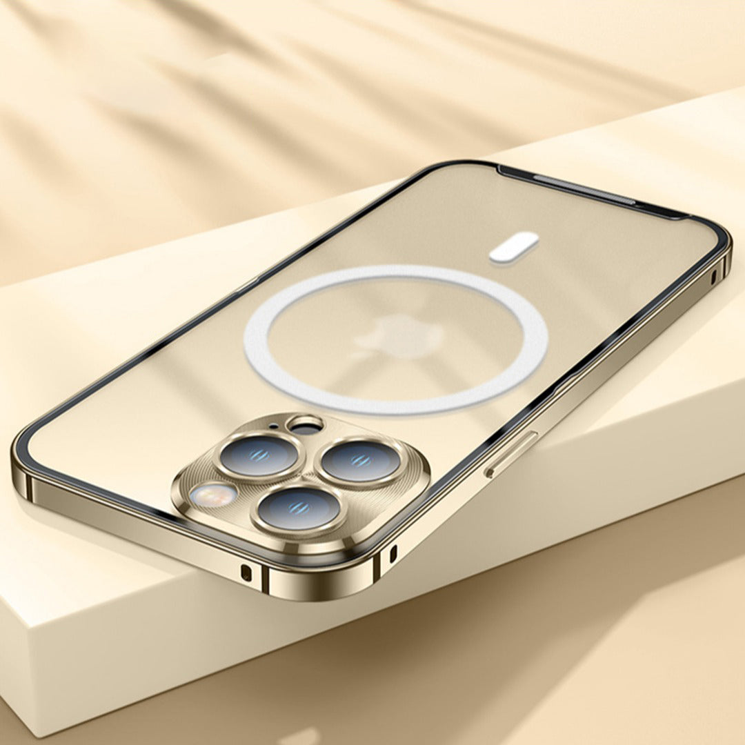 iPhone 14 Series Frosted Glass Magsafe Edition Magnetic Bumper Case