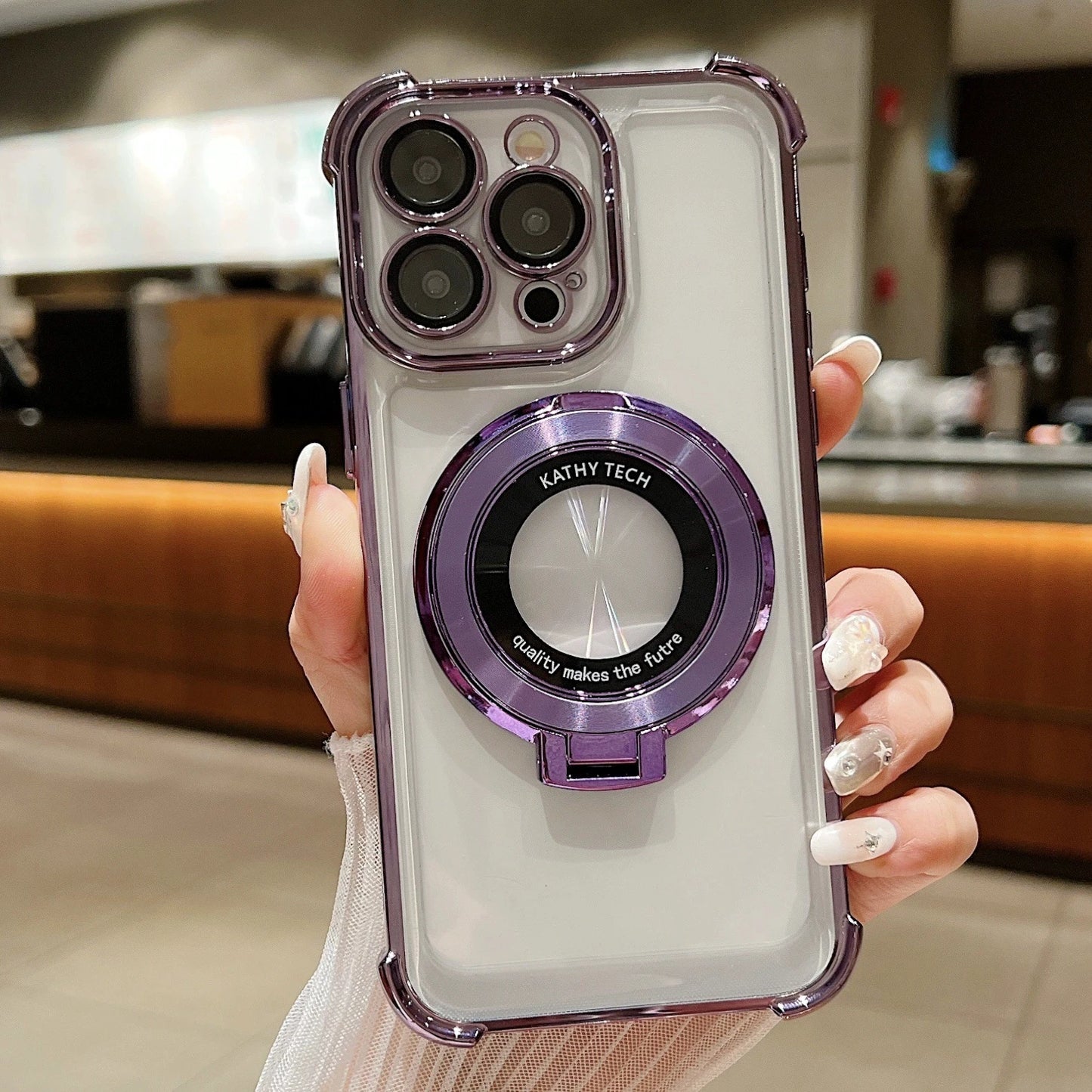 Glitter Stand Magnetic Case - iPhone