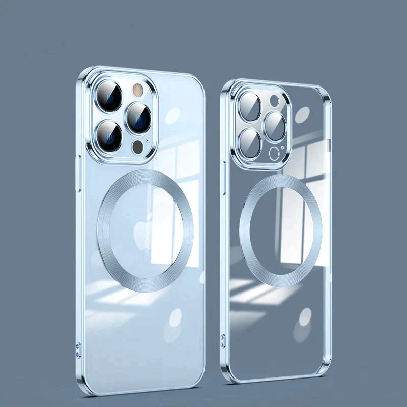 iPhone 12 Pro Max Luxury Plating Transparent MagSafe Case