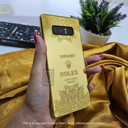 Galaxy Note 8 Crafted Gold Luxurious Camera Protective Case