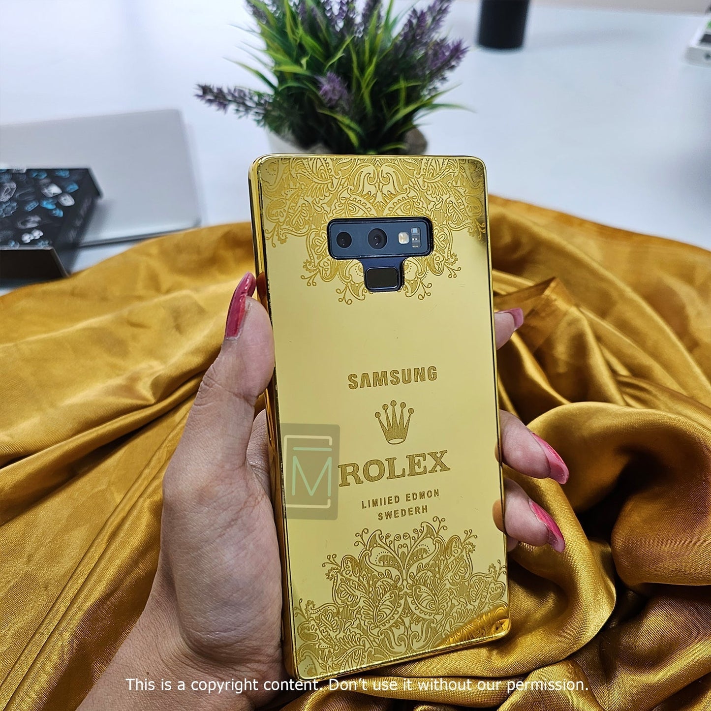 Galaxy Note 9 Crafted Gold Luxurious Camera Protective Case