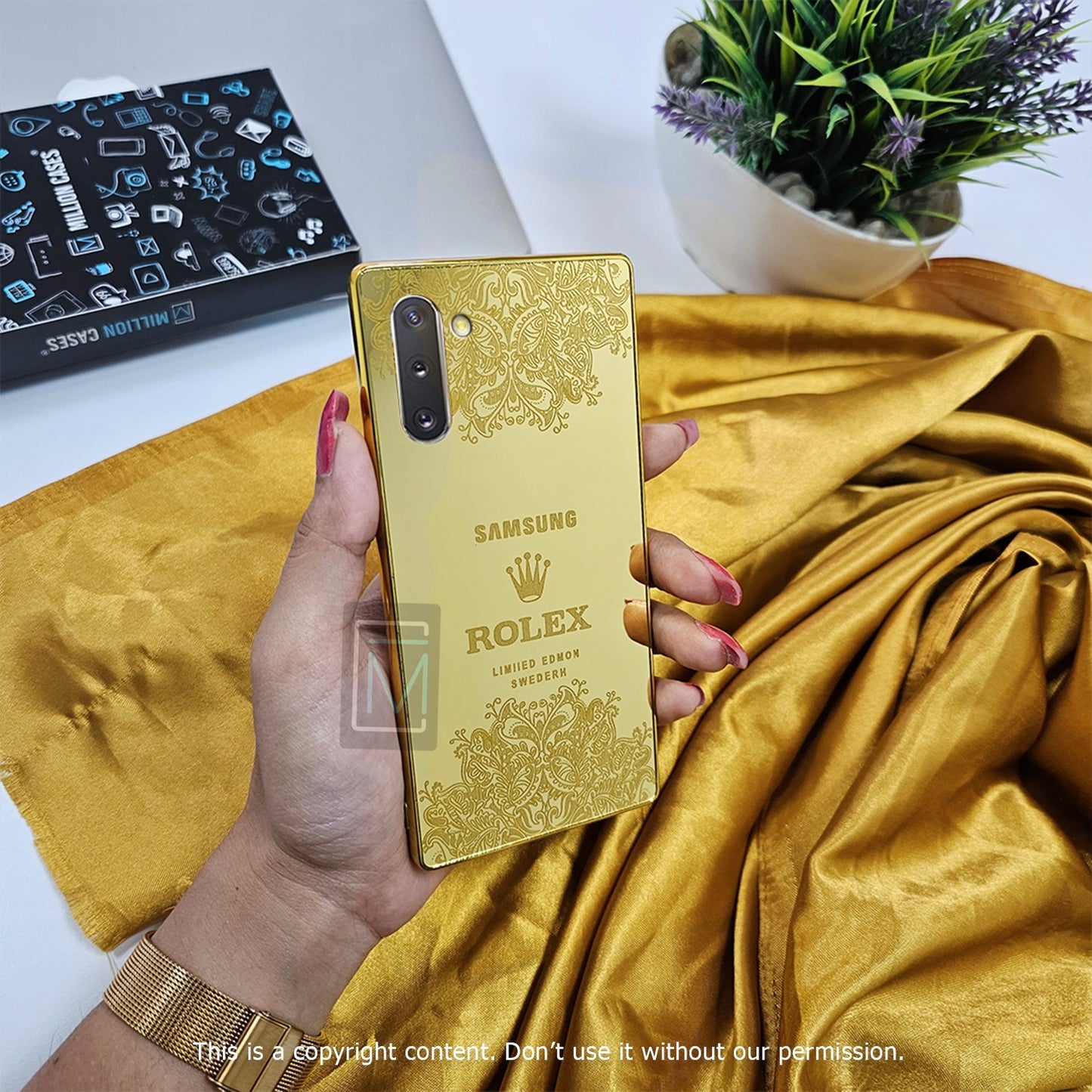 Galaxy Note Series Luxurious Crafted Gold Camera Protective Case