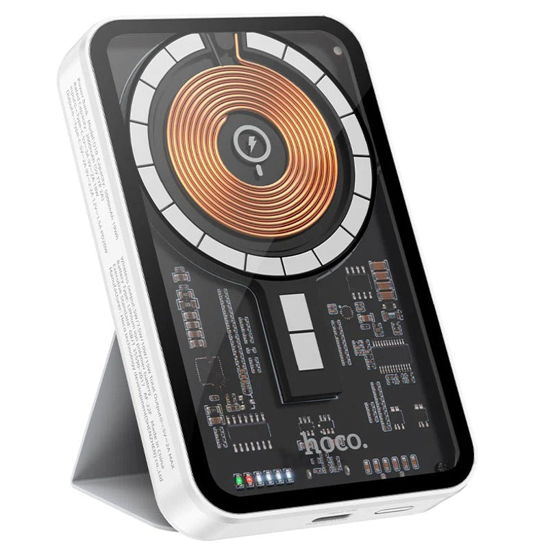 ClearVolt™ 5000 mAh Magnetic Wireless Transparent Power Bank