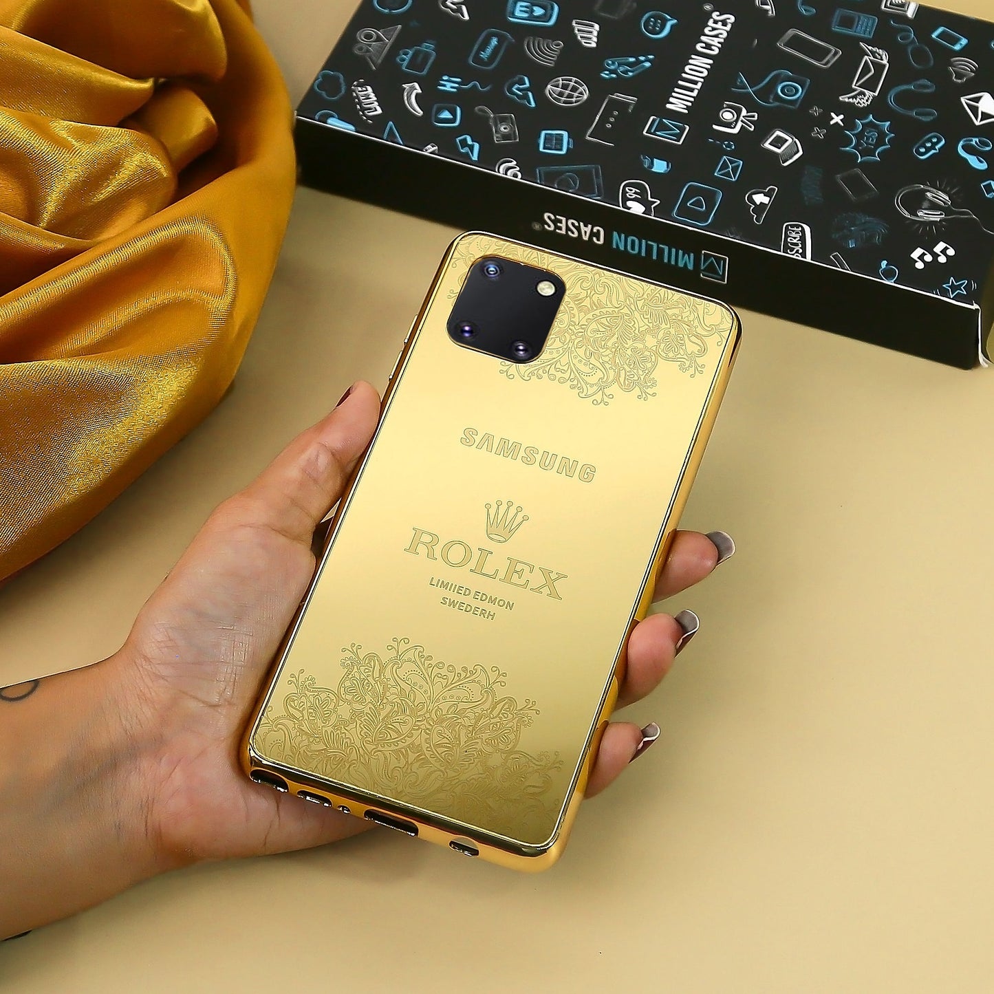 Galaxy Note Series Luxurious Crafted Gold Camera Protective Case