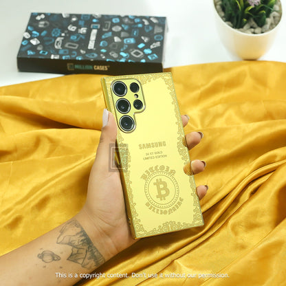 Galaxy S21 Ultra Crafted Gold Luxurious Camera Protective Case