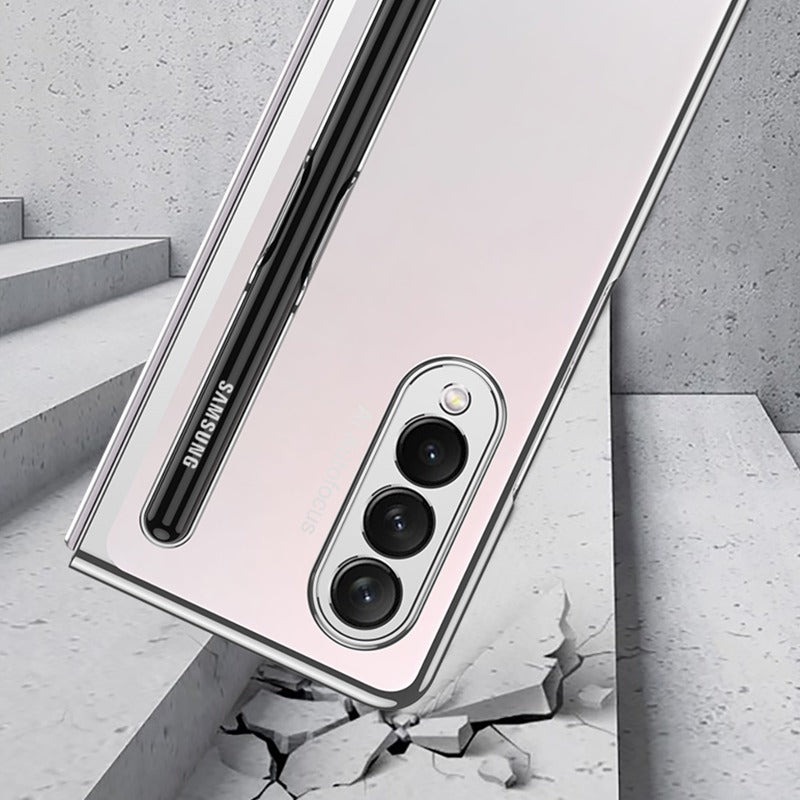 Galaxy Z Fold4 Electroplated Stylus Slot Folding Case