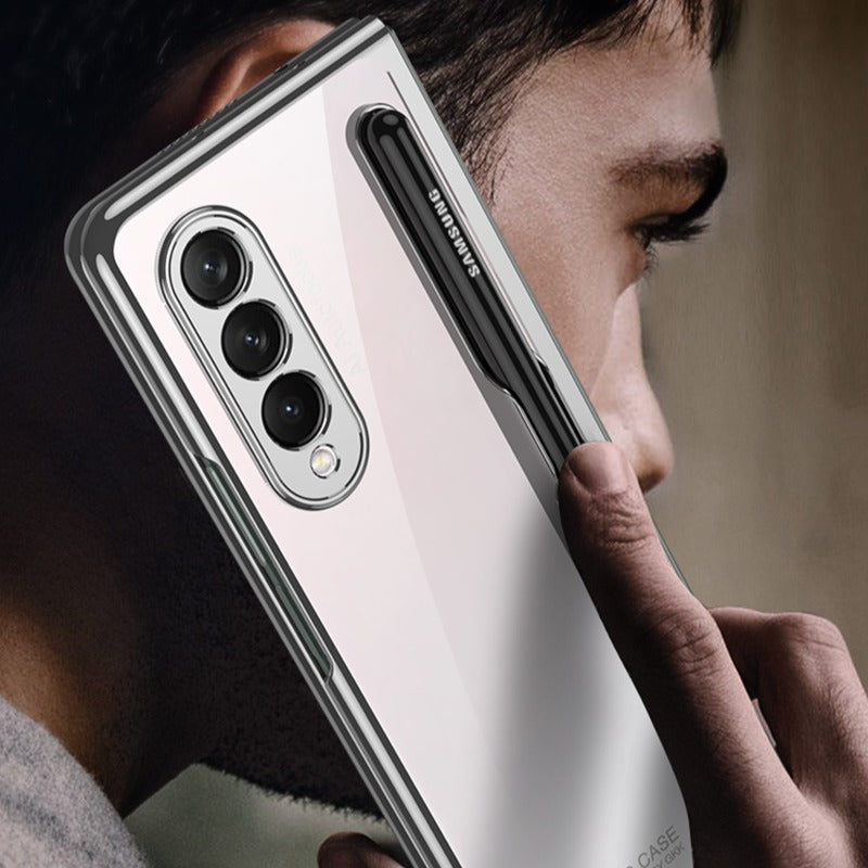 Galaxy Z Fold4 Electroplated Stylus Slot Folding Case