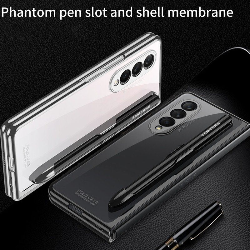 Galaxy Z Fold4 Electroplated Stylus Slot Folding Case