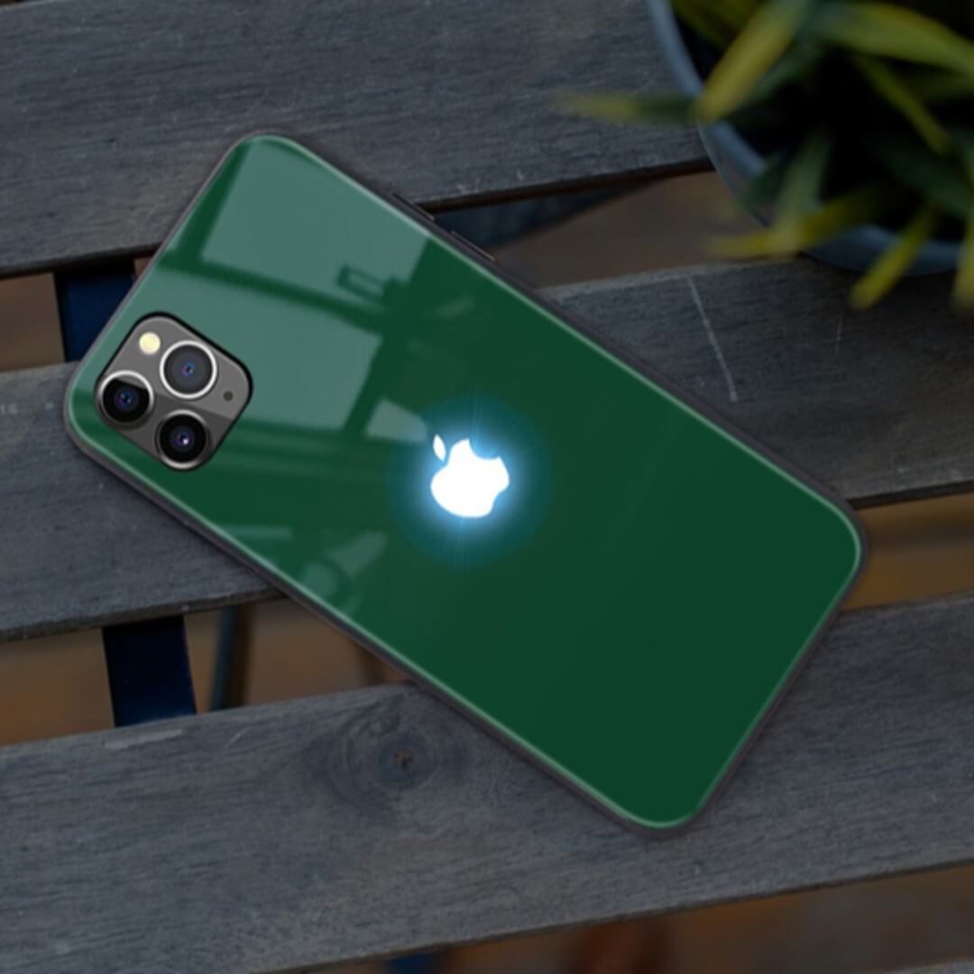iPhone 11 Series LED Logo Glass Back Case