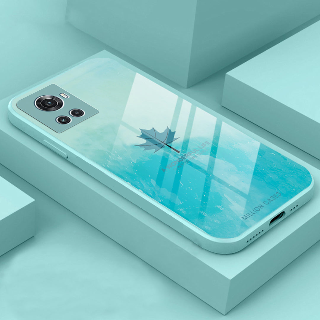 OnePlus 10R Watercolor Mapple Leaf Glass Case