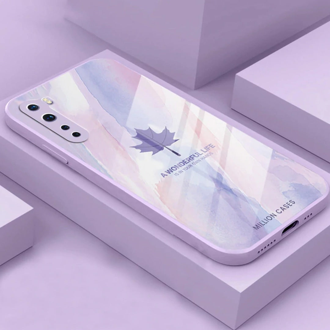 Watercolor Mapple Leaf Glass Case - OnePlus Nord