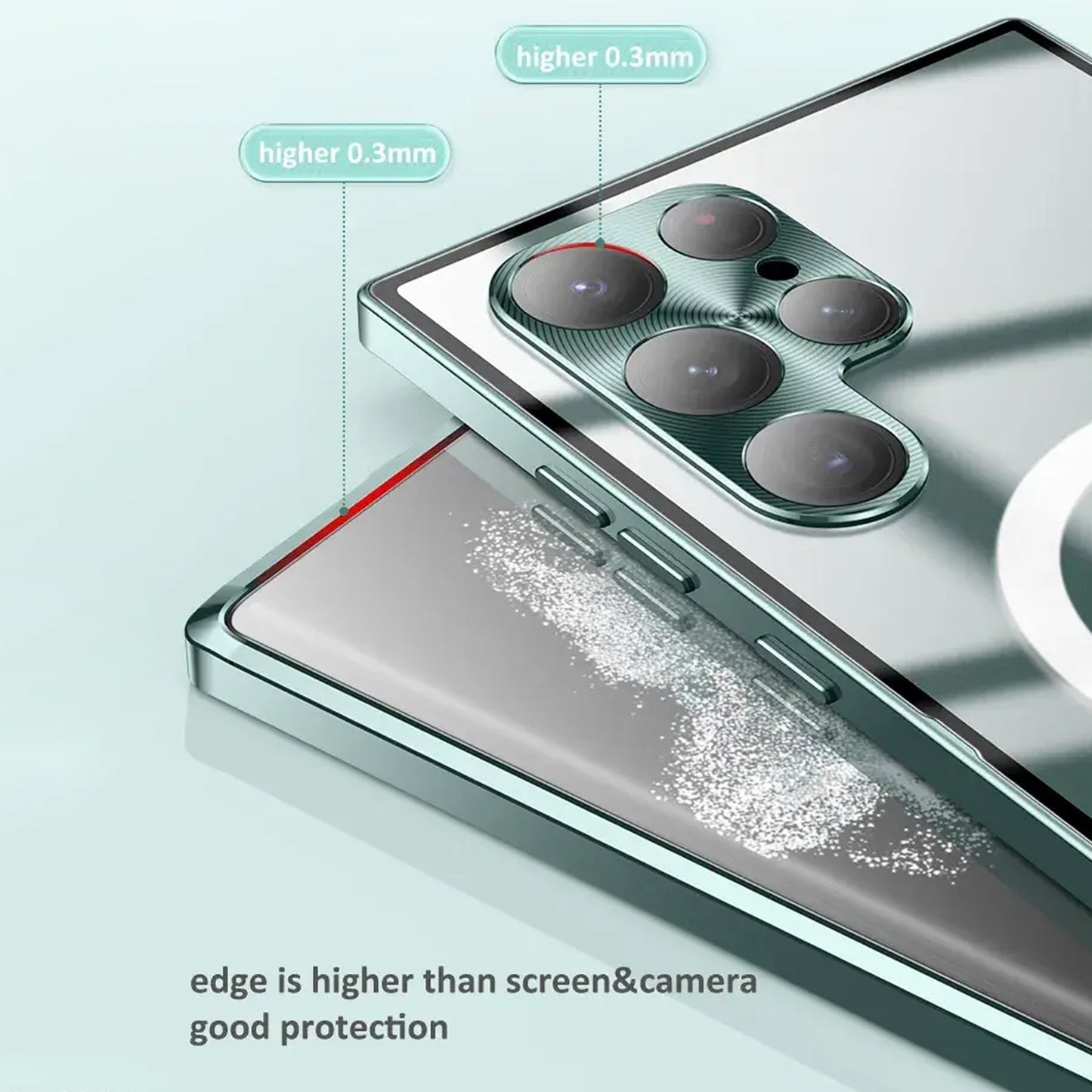 Galaxy S23 Ultra Luxury Ultra-Thin Magsafe Matte Metal Frame Case