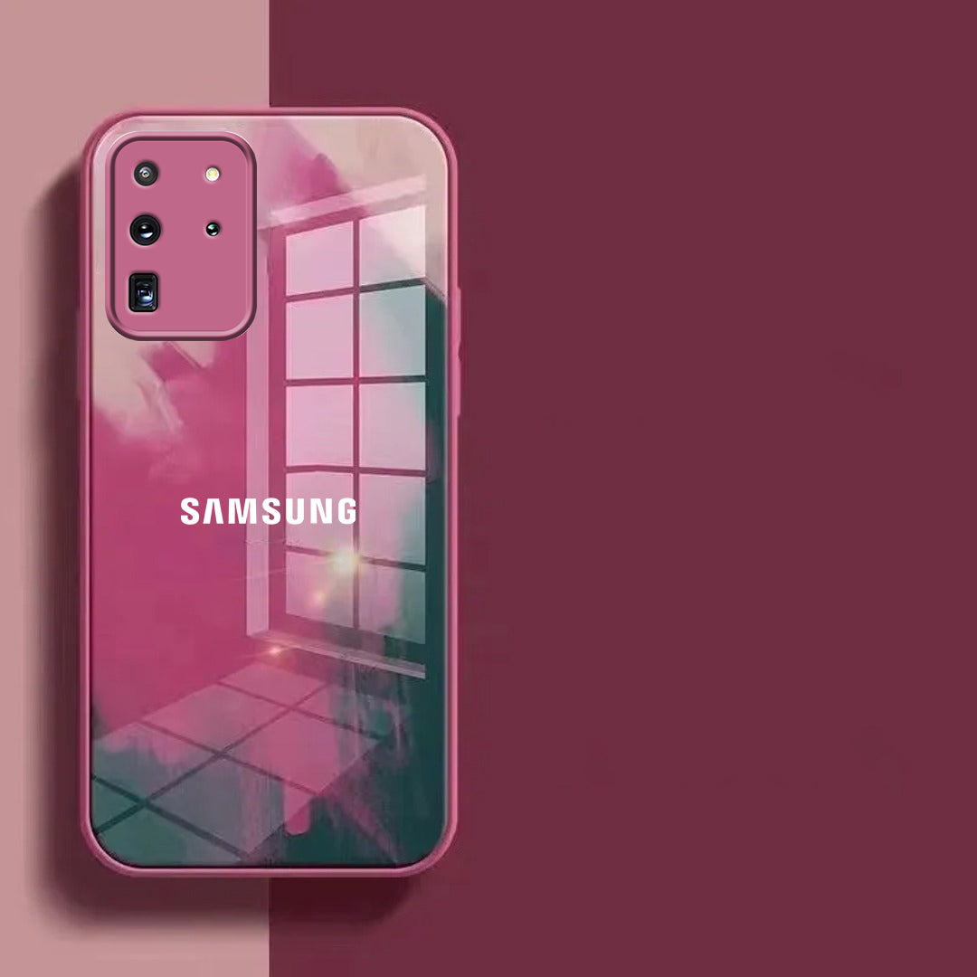 Moire Color Pattern Glass Case