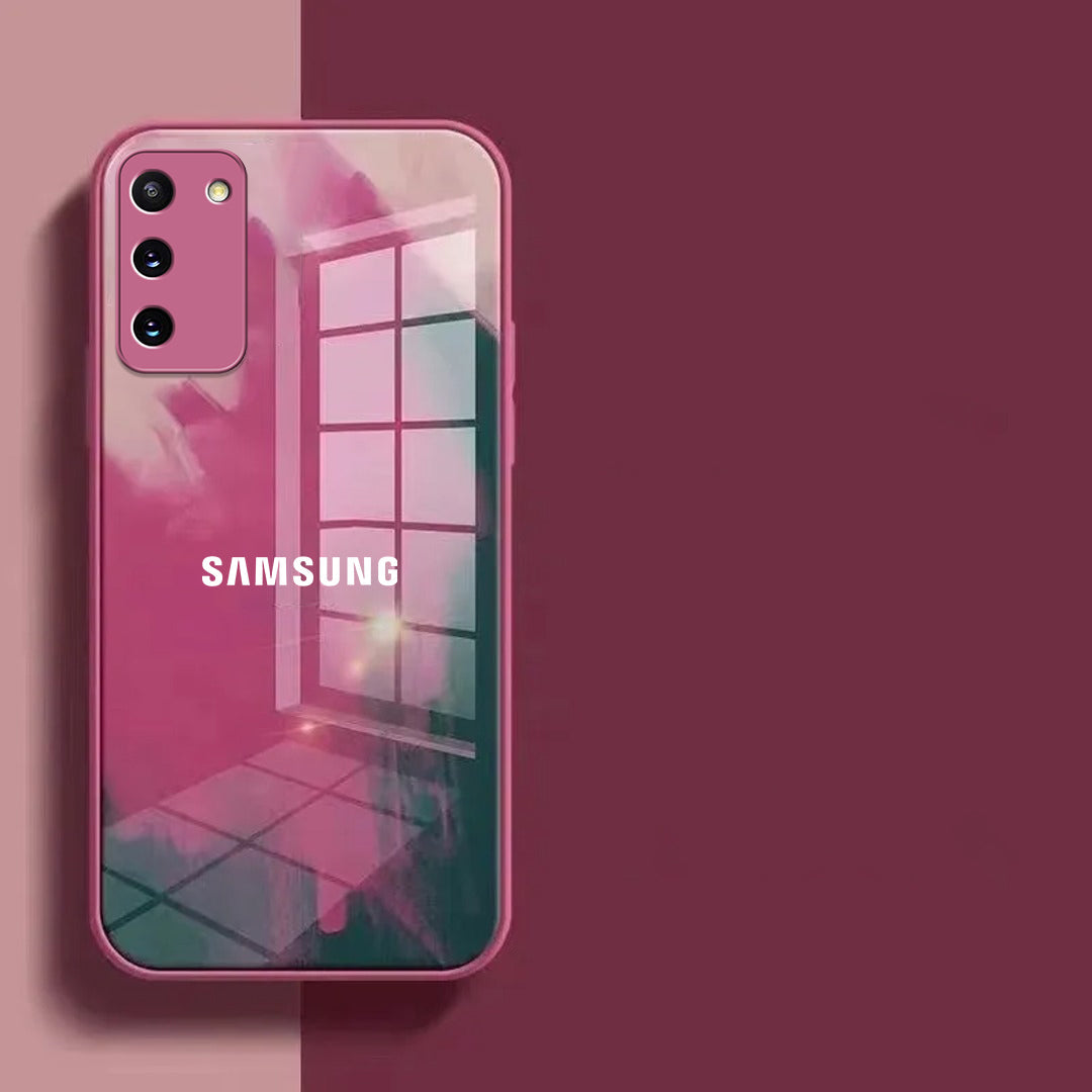 Moire Color Pattern Glass Case