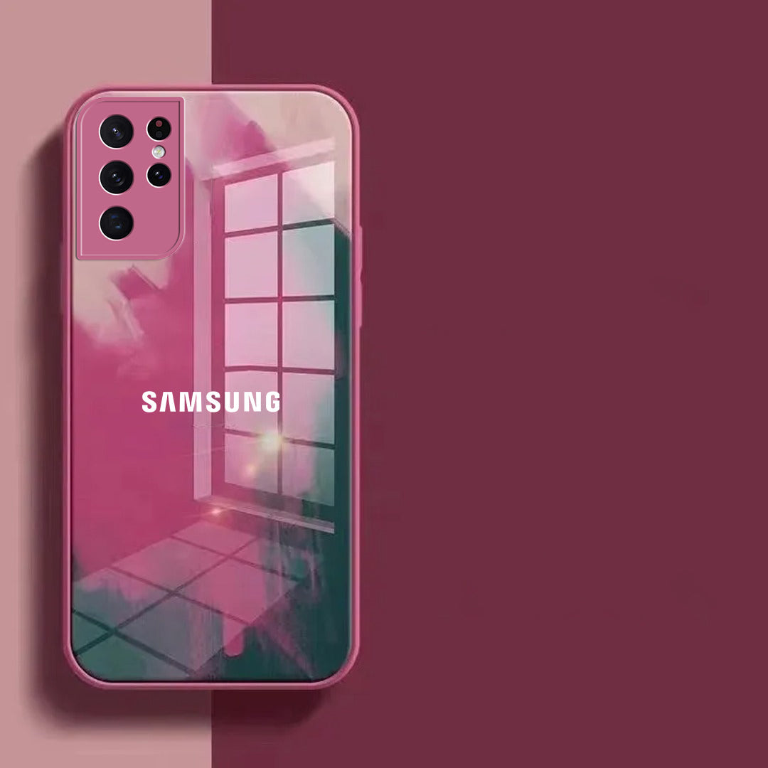 Moire Color Pattern Glass Case