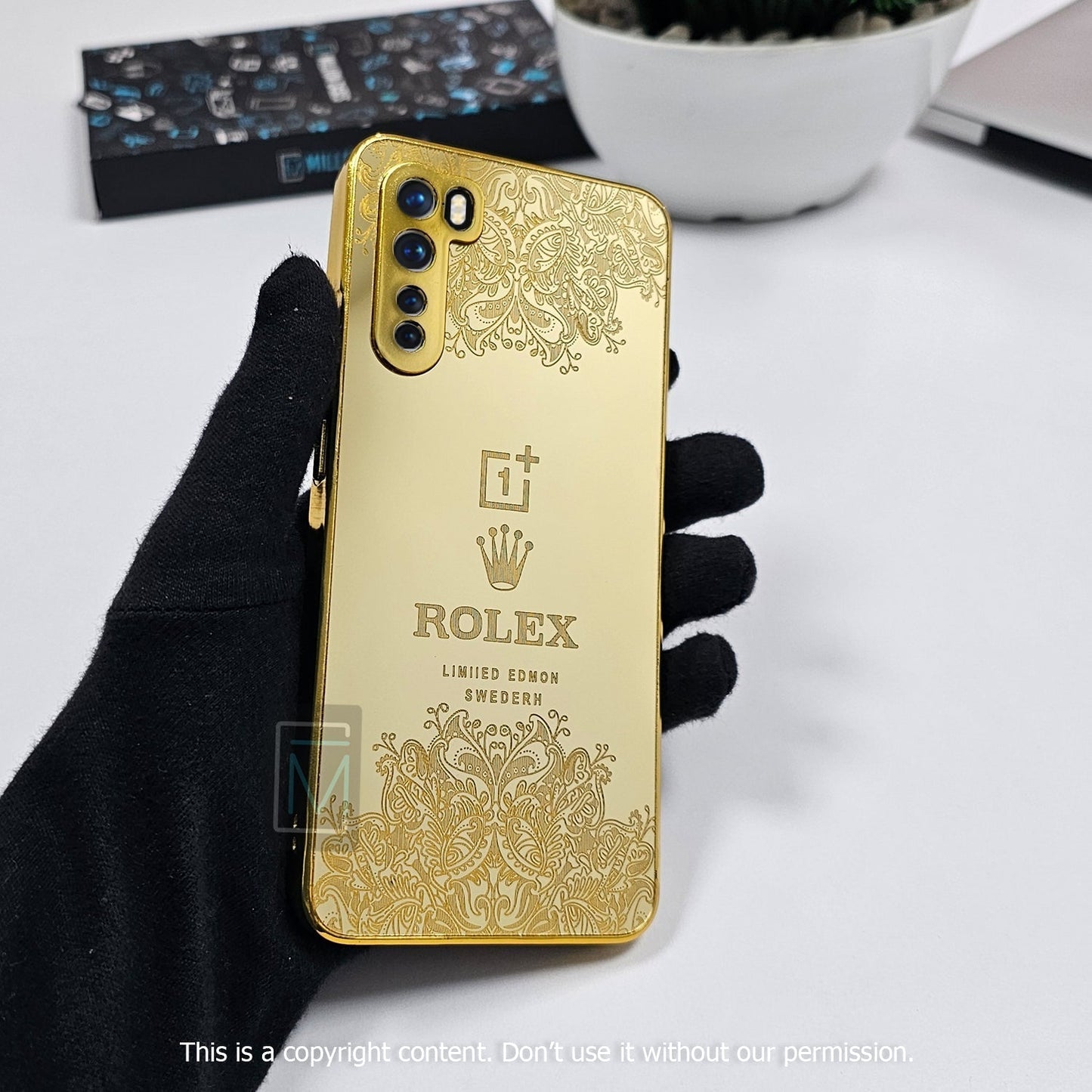 OnePlus 9RT Crafted Gold Bitcoin Luxurious Camera Protective Case