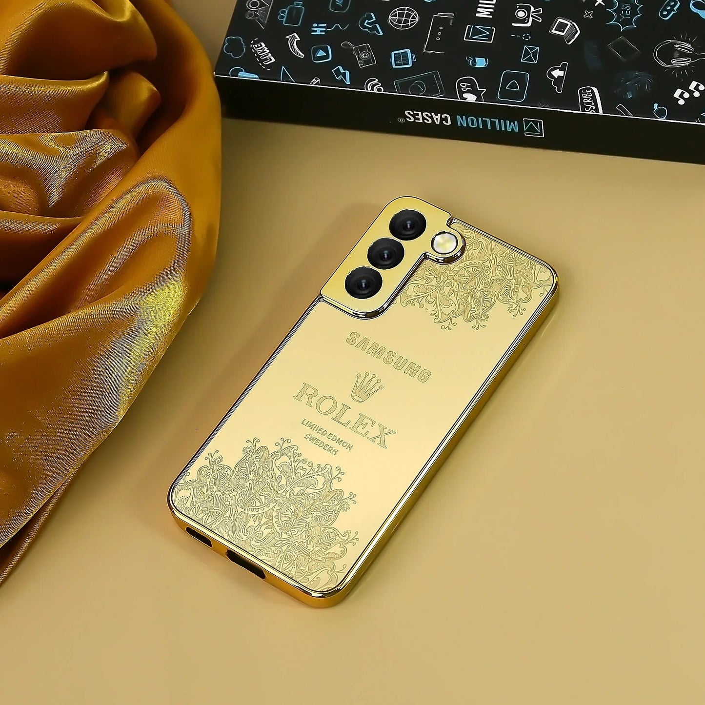 Galaxy S21 Series Luxurious Crafted Gold Camera Protective Case