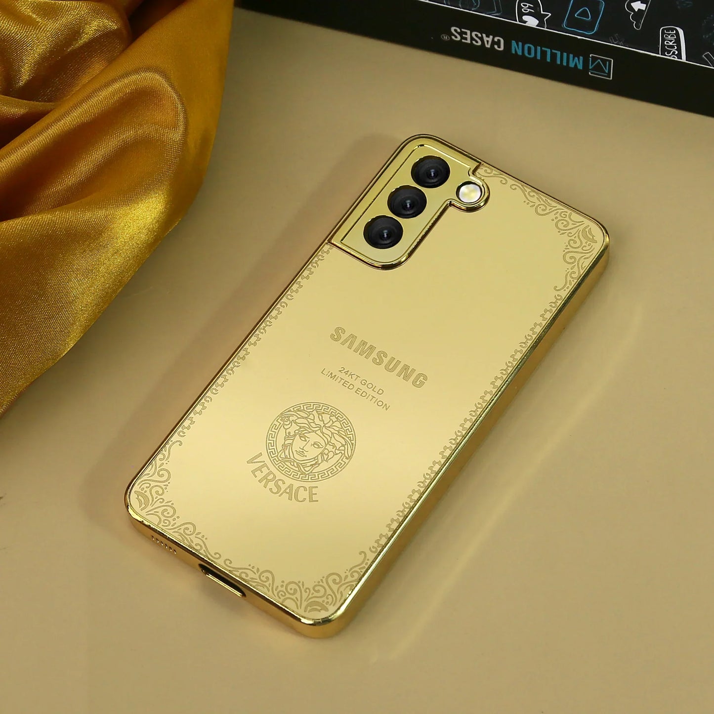 Galaxy S10 Series Luxurious Crafted Gold Camera Protective Case