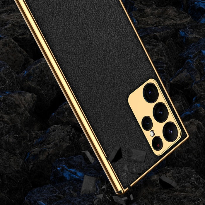 Electroplated Leather Texture Case