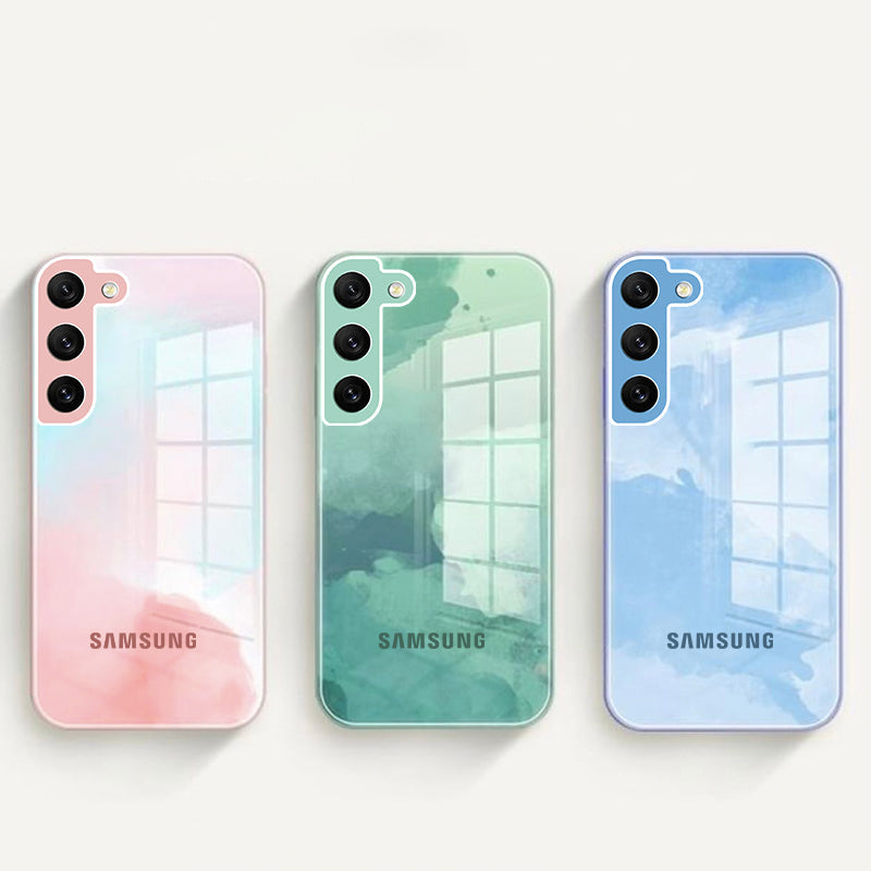 Galaxy N Series Colorful Wave Glass Phone Case