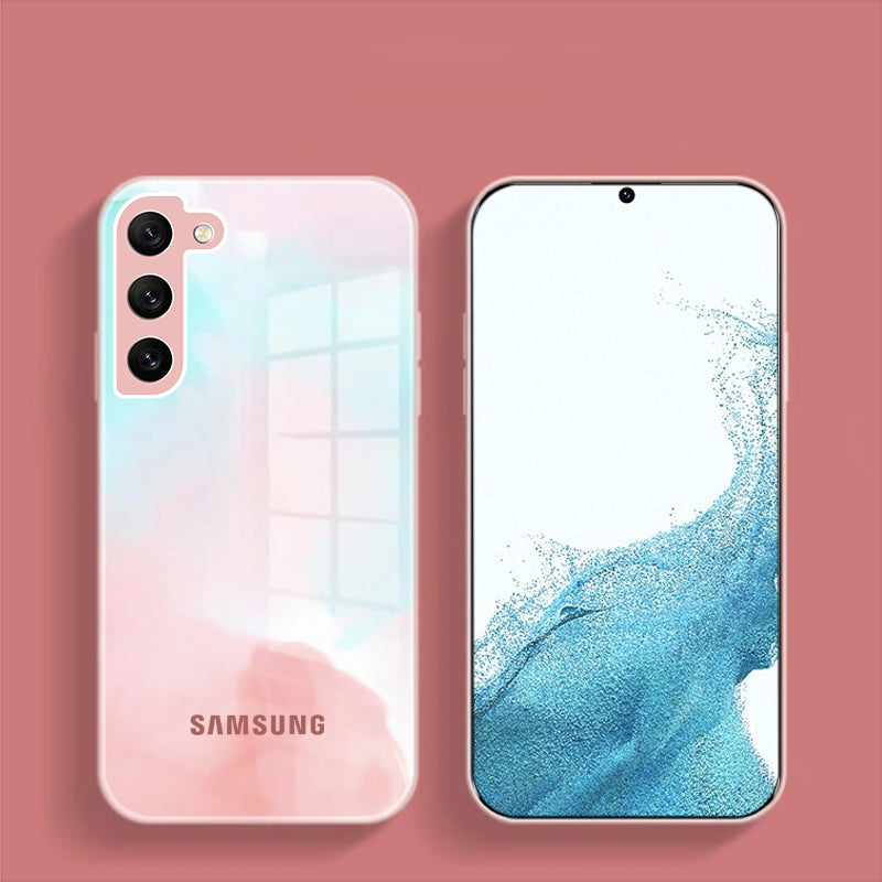 Galaxy S21 Plus Colorful Wave Glass Phone Case