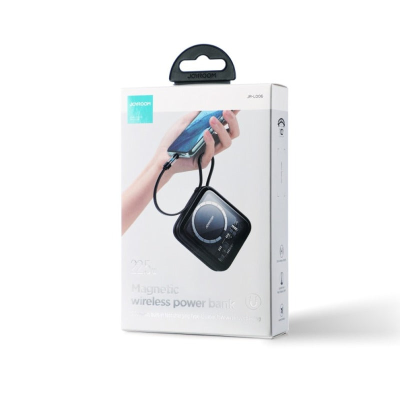 Mercury™ Magnetic Wireless Power Bank With In-Built Cable
