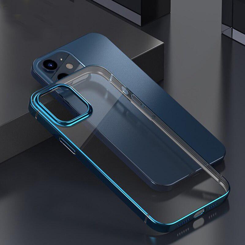 iPhone12 Mini Electroplating Silicone Transparent Glitter Case