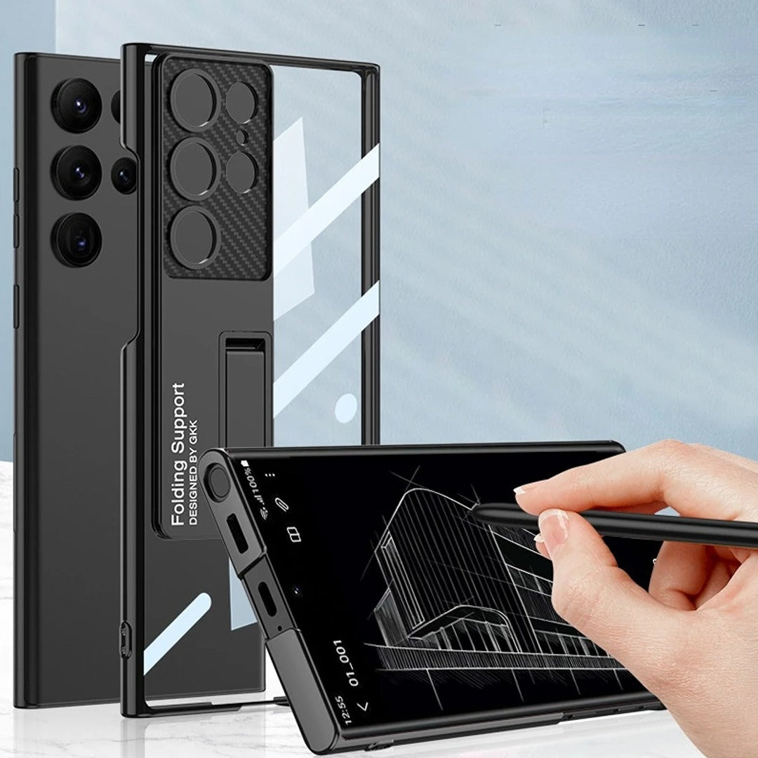 Luxury Ultra Clear Hybrid Stand Case