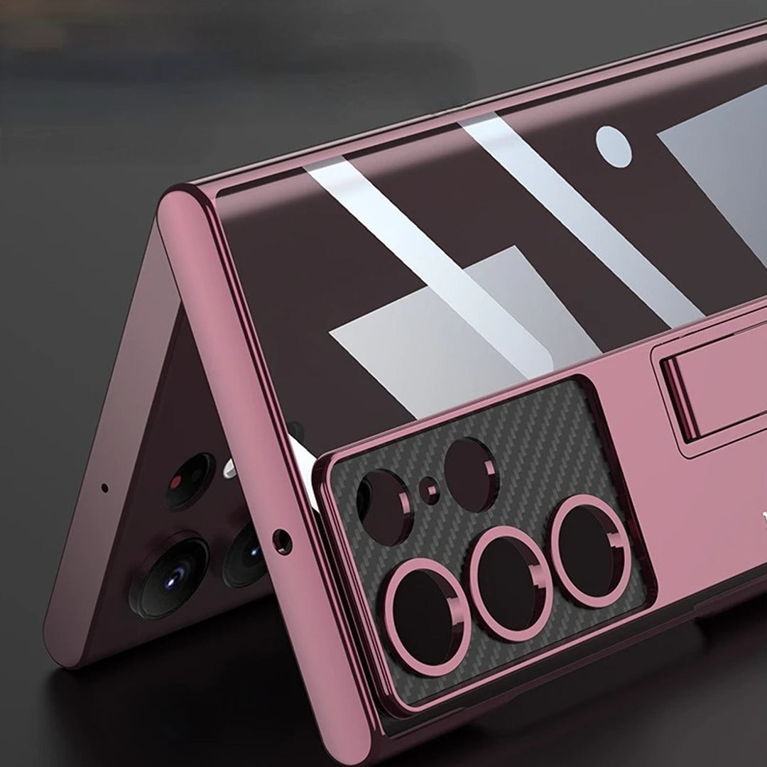 Luxury Ultra Clear Hybrid Stand Case